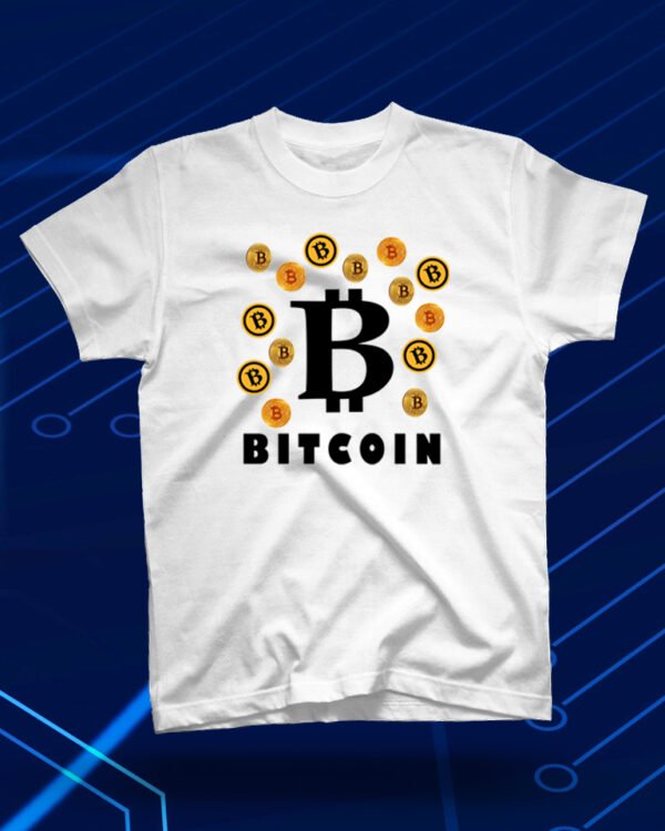 100 % Cotton Crypto Shirt "Bitcoin Shirt" White - Large