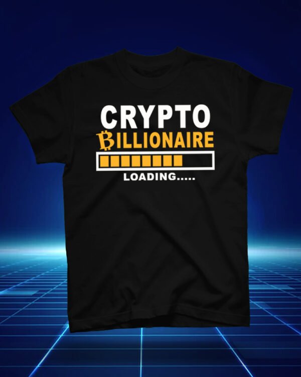 100 % Cotton Crypto Shirt "Crypto Billionaire" Black - Large