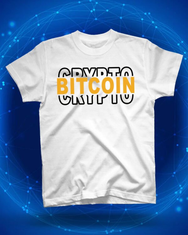 100 % Cotton Crypto Shirt "Shadow Crypto" White - Large